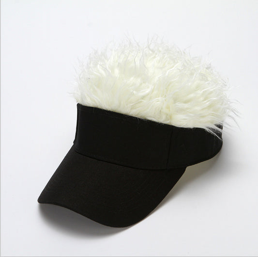 Empty Wig Baseball Hat, Male Hip-Hop Sunshade Sun Hat