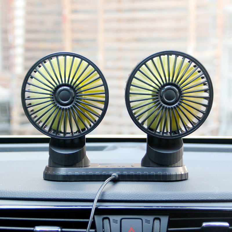 Car USB Dual-head Fan Air Outlet Creative Car Interior