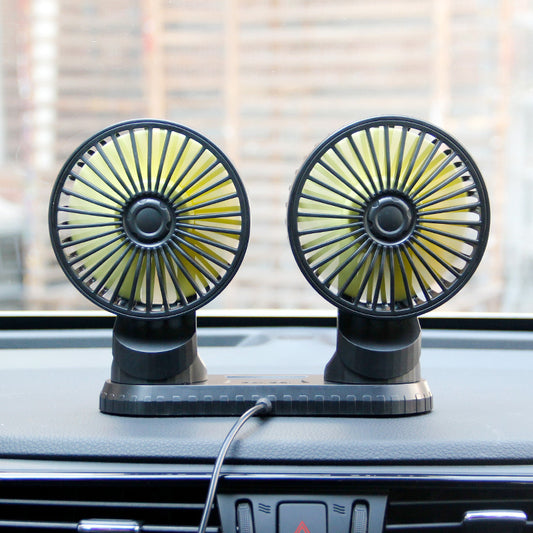 Car USB Dual-head Fan Air Outlet Creative Car Interior