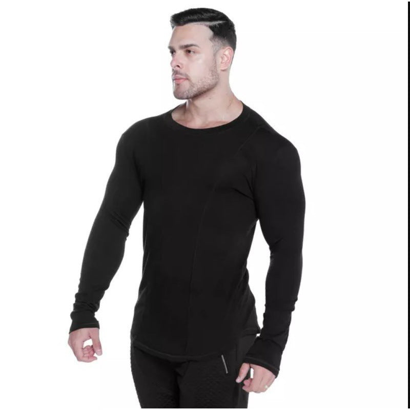 European And American Men Running Round Neck Slim Fitness Clothes