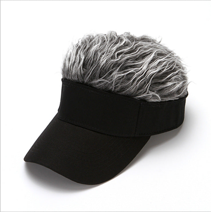 Empty Wig Baseball Hat, Male Hip-Hop Sunshade Sun Hat