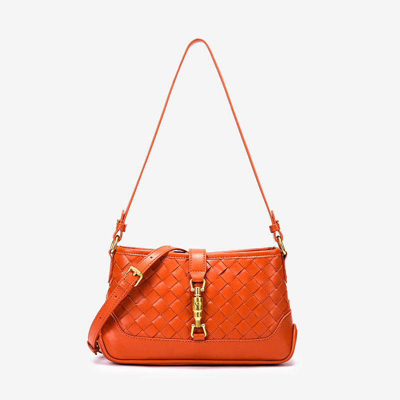 Ladies One-shoulder Retro Woven Diagonal Bag