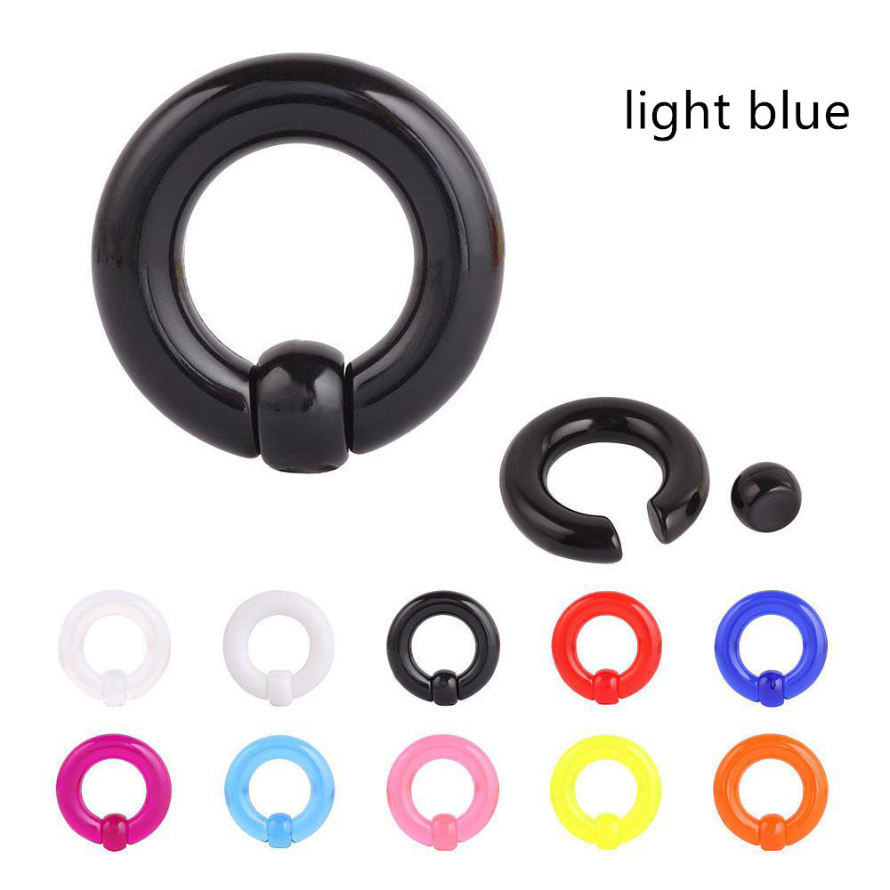 Puncture Nose Multicolor Acrylic Clip Ball Ring