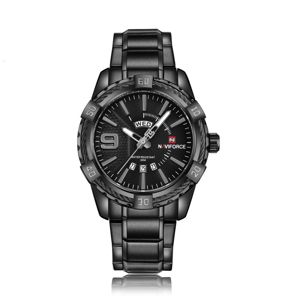 NAVIFORCE collar 9117 men's quartz watch with weekday leisure waterproof pointer watch