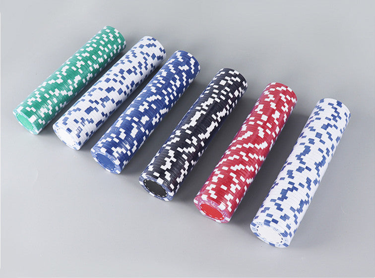 Chips, Dice Style, Poker Suit, Aluminum Box Poker Set