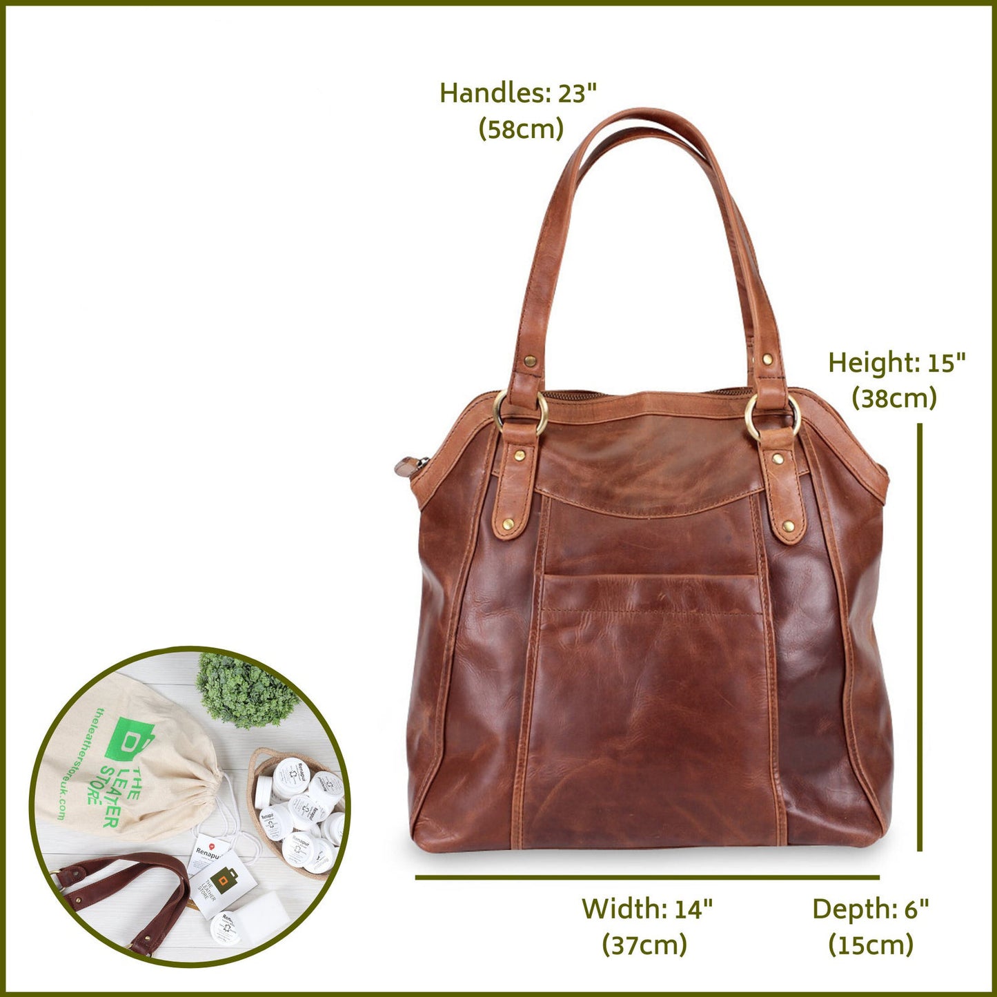 Large Bag Soft Leather Gradient Color Single Shoulder