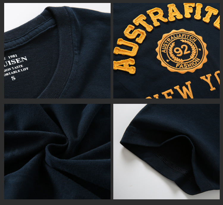 Men Short Sleeved T Shirt Pure Cotton