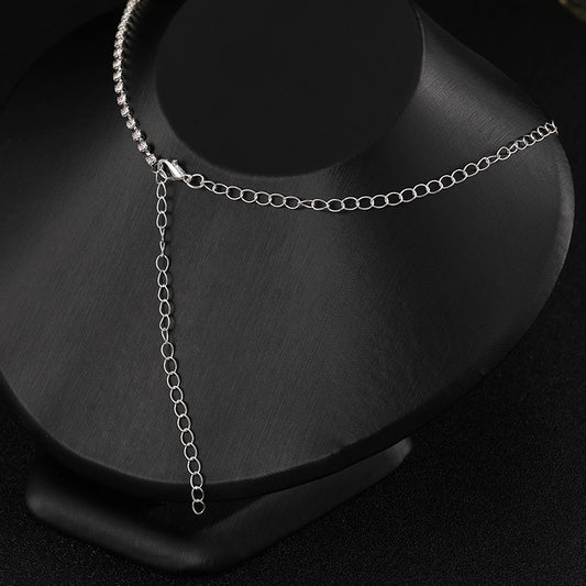 Zircon Necklace And Earrings Set For Women