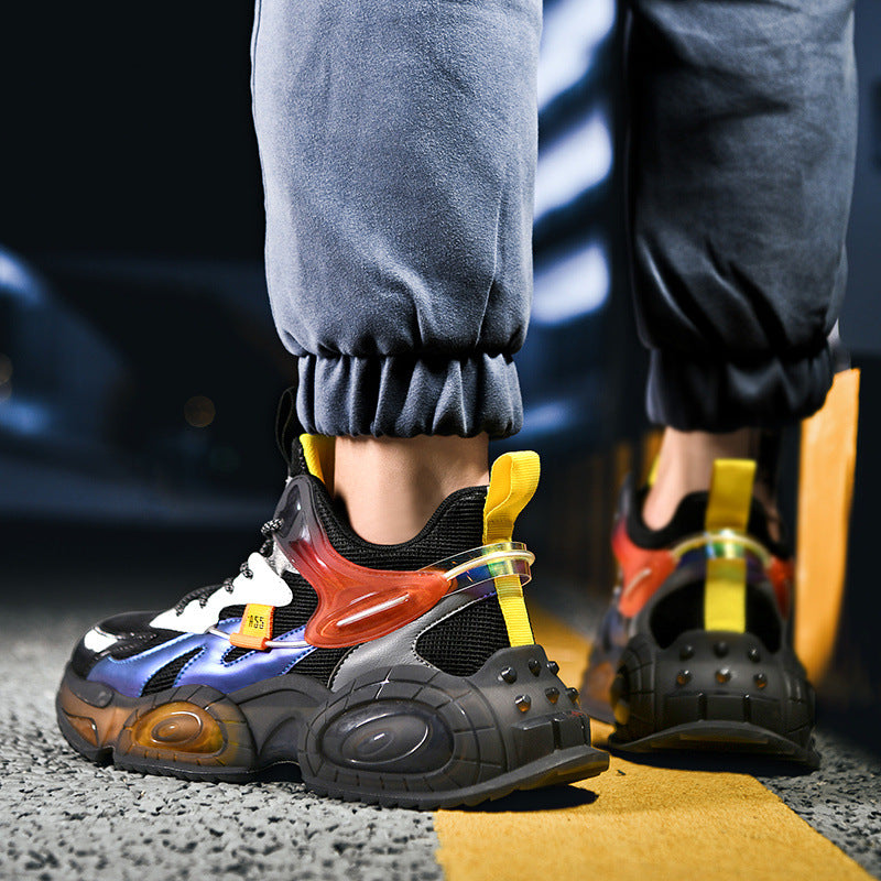 Leather Mid-Top High-Top Casual Daddy Shoes