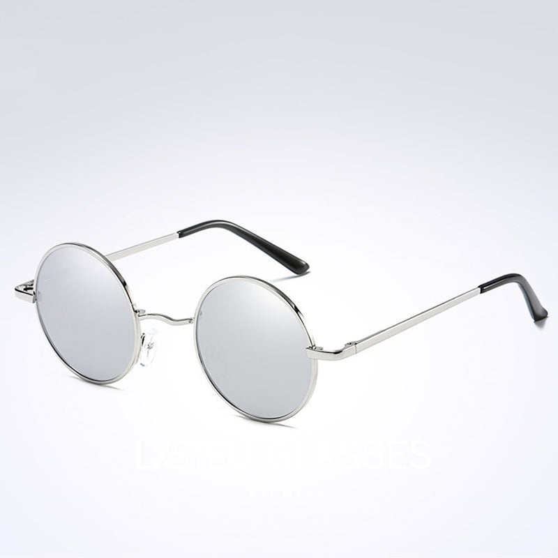 New Round Traitor Retro Black Sunglasses