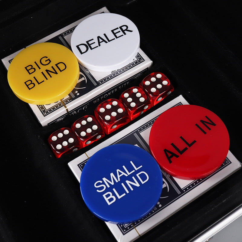 Chips, Dice Style, Poker Suit, Aluminum Box Poker Set